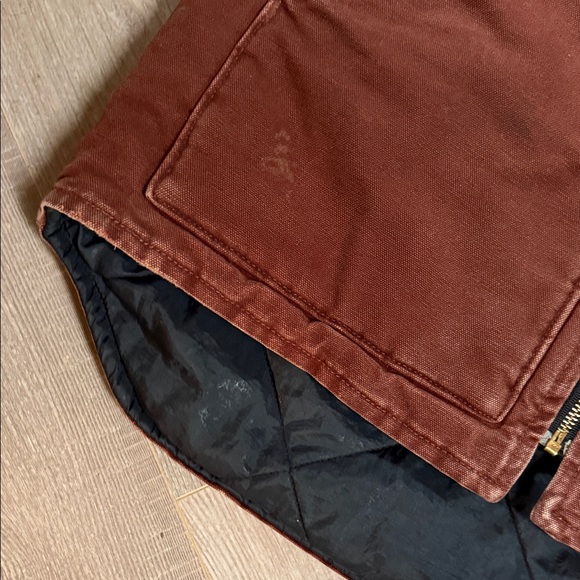 Vintage Carhartt Workwear Men's Rust Brown Clay Lined Vest - Picture 5 of 14